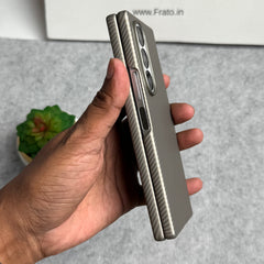 Samsung Galaxy Z Fold 6 Small Carbon Line Pattern Case Cover