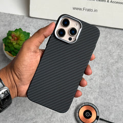 iPhone Carbon Fiber Texture Aramid Design Hard Pc MagSafe Case Cover