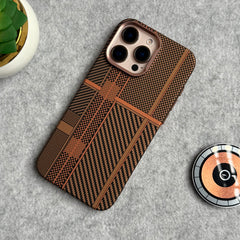 iPhone Carbon Fiber Texture Aramid Design Hard Pc MagSafe Case Cover