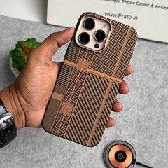 iPhone Carbon Fiber Texture Aramid Design Hard Pc MagSafe Case Cover