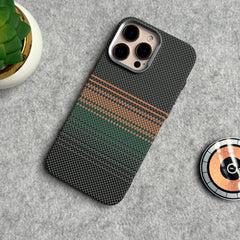 iPhone Carbon Fiber Texture Aramid Design Hard Pc MagSafe Case Cover