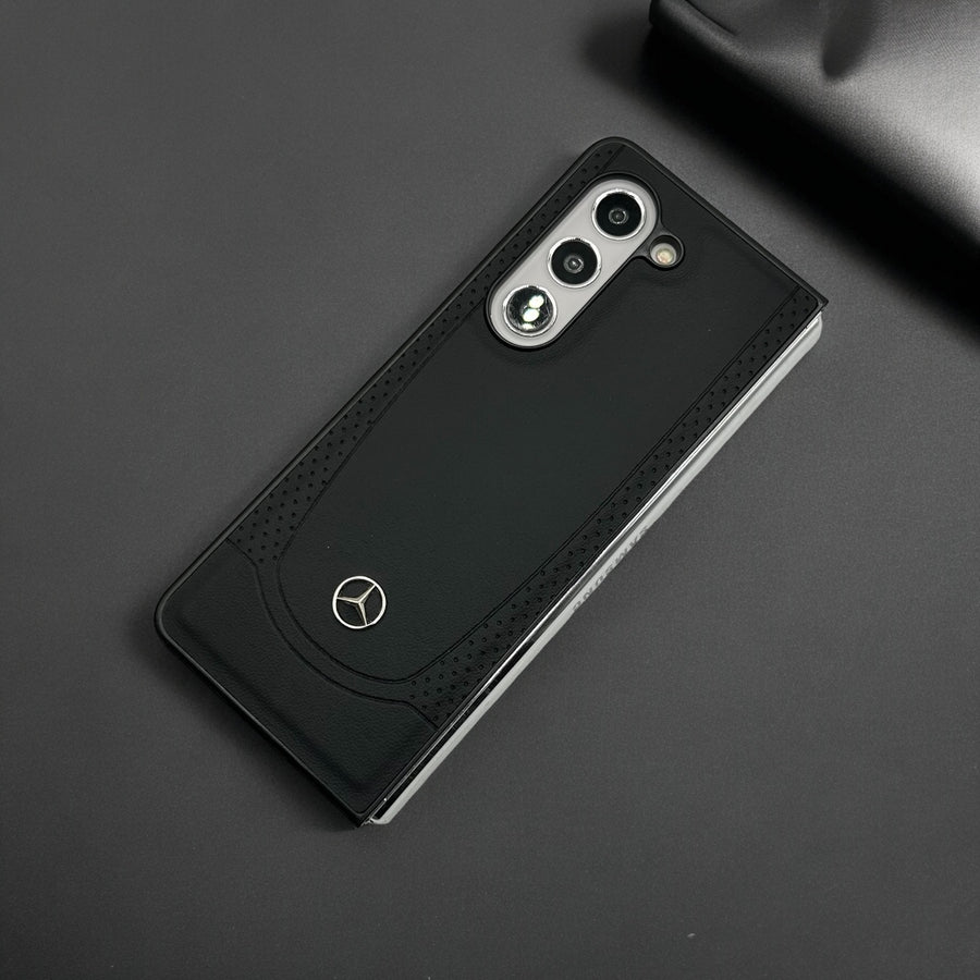 Samsung Galaxy Z Fold 5 Merc Side Dotted PU Leather Case Cover