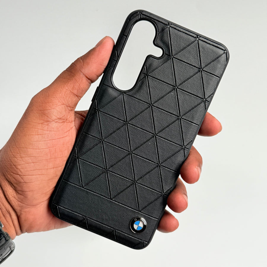 Samsung Galaxy S24 BMW Sports Car Logo Case Cover (BLACK)