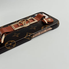 iPhone 16 Series Luxury Brand Belt Hand Strap Cover Case