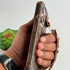 iPhone 16 Series Luxury Brand Belt Hand Strap Cover Case