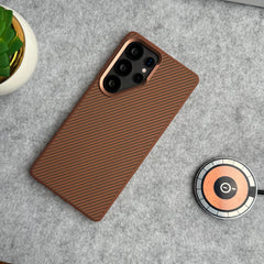 Samsung Galaxy S25 Ultra Metal Camera Ring Carbon Fiber Design MagSafe Cover