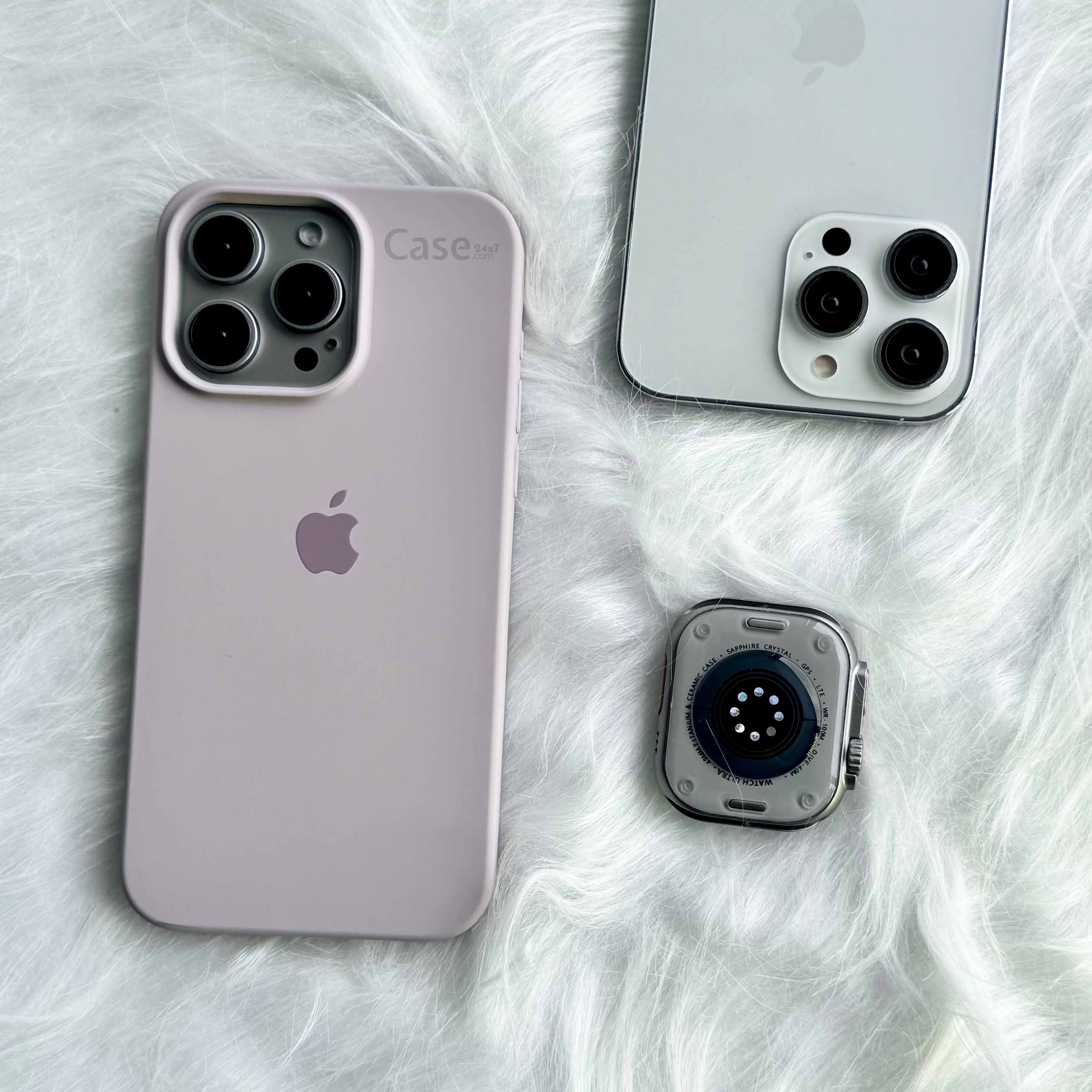 iPhone Liquid Silicone Case Cover (Light Grey)