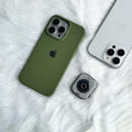 iPhone Liquid Silicone Case Cover (Military Green)