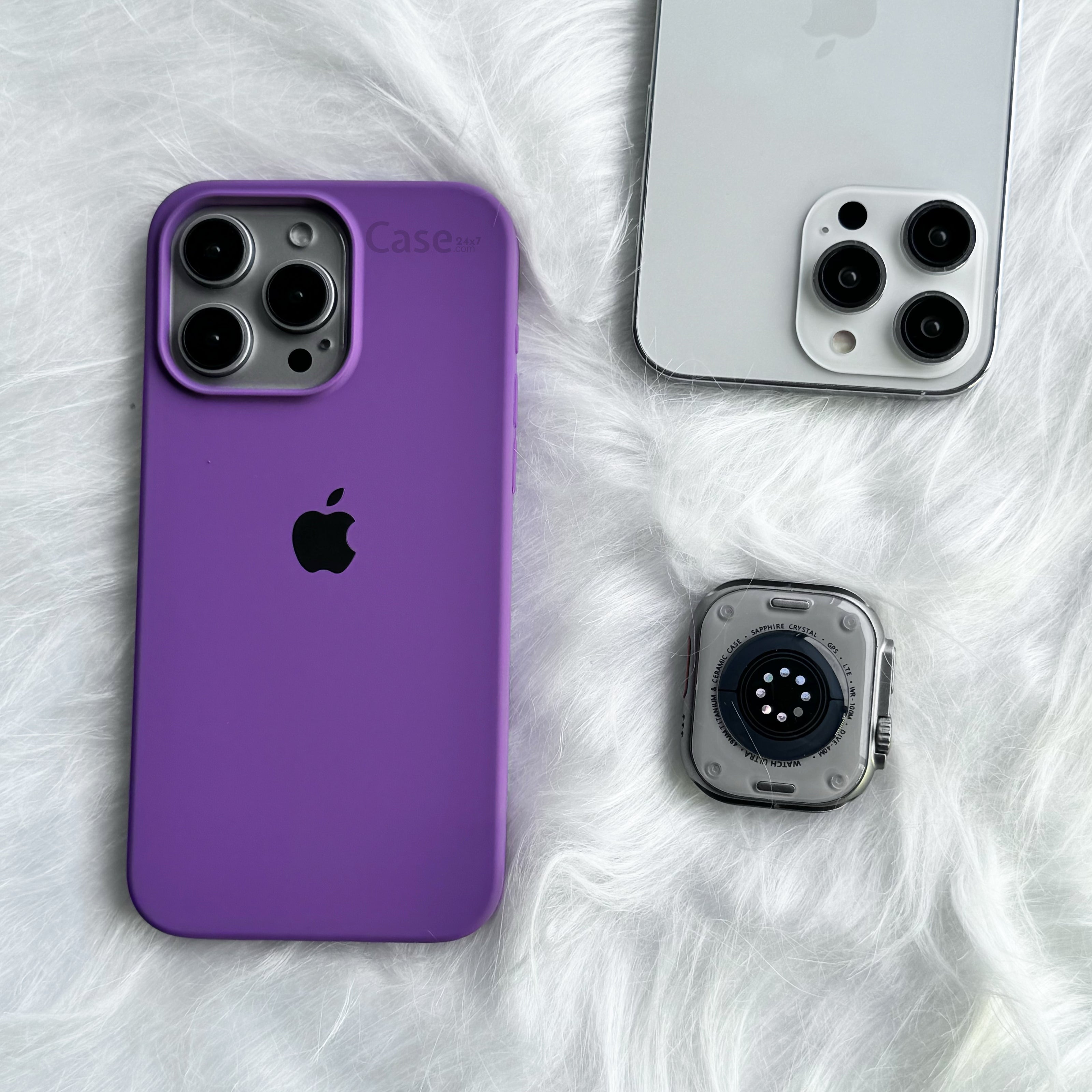 iPhone 15 Series Liquid Silicone Case Cover (Indigo)