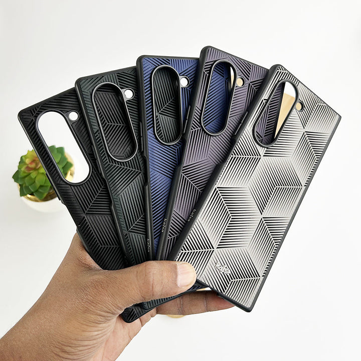 Samsung Galaxy Z Fold 6 Slim Rubberize 3D Cube Pattern Cover