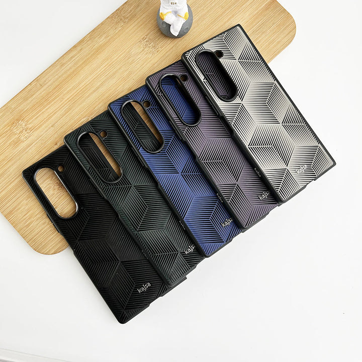 Samsung Galaxy Z Fold 6 Slim Rubberize 3D Cube Pattern Cover
