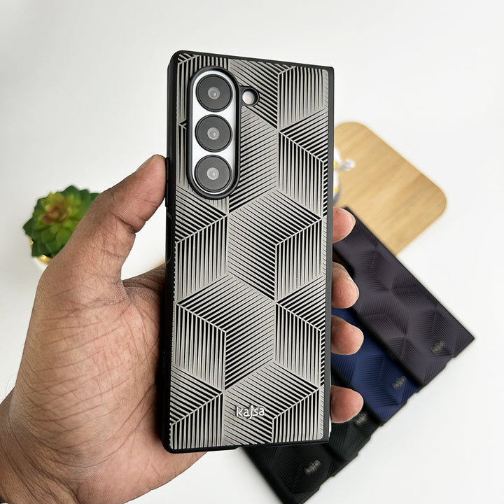 Samsung Galaxy Z Fold 6 Slim Rubberize 3D Cube Pattern Cover