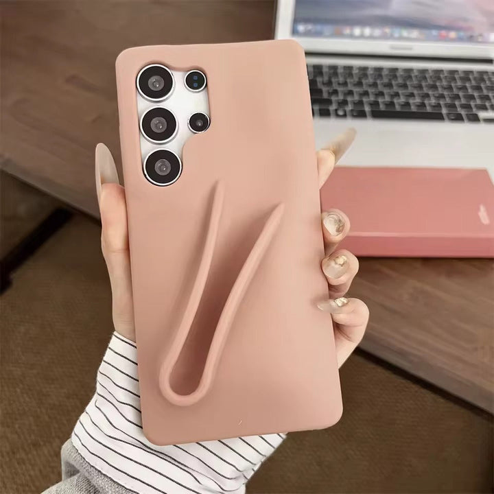 Samsung Galaxy S25 Ultra Luxury Silicone Lip Gloss Holder Phone Case
