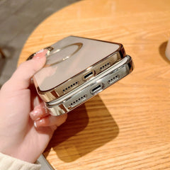 iPhone 15 Series Magsafe Magnetic Transparent Phone Case With Lens Protector