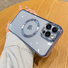 iPhone 15 Series Magsafe Magnetic Transparent Phone Case With Lens Protector