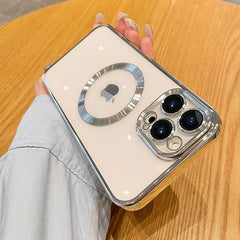 iPhone 15 Series Magsafe Magnetic Transparent Phone Case With Lens Protector