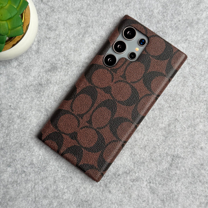 Samsung Galaxy S25 Ultra CC Brand PU Leather Case Cover