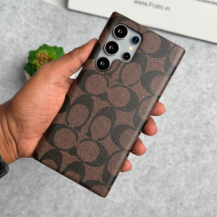 Samsung Galaxy S25 Ultra CC Brand PU Leather Case Cover