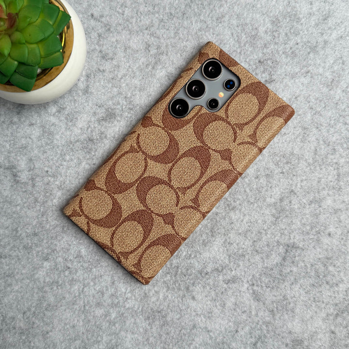 Samsung Galaxy S25 Ultra CC Brand PU Leather Case Cover