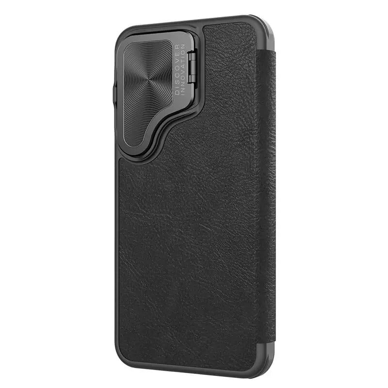 Samsung Galaxy S24 Nillkin Qin Prop Leather Case Cover Black