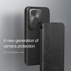 Samsung Galaxy S24 Nillkin Qin Prop Leather Case Cover Black