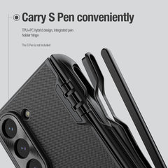 Samsung Galaxy Z Fold 6 5G Nillkin Super Frosted Shield Folding S Pen Holder Cover (Black)