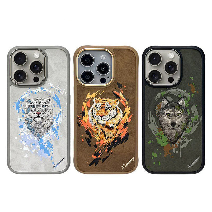iPhone 16 Series Wild Animal 3D Embroidery MagSafe Case