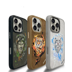 iPhone 16 Series Wild Animal 3D Embroidery MagSafe Case