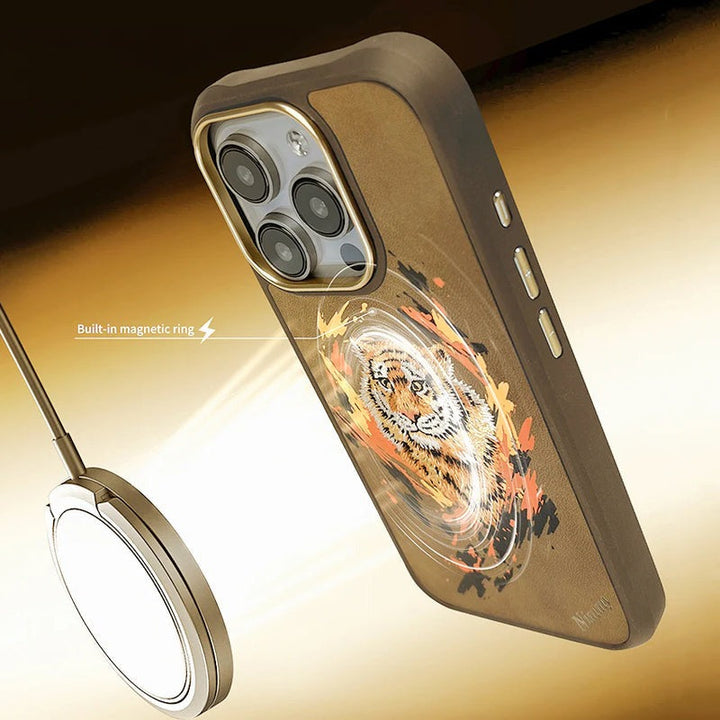 iPhone 16 Series Wild Animal 3D Embroidery MagSafe Case