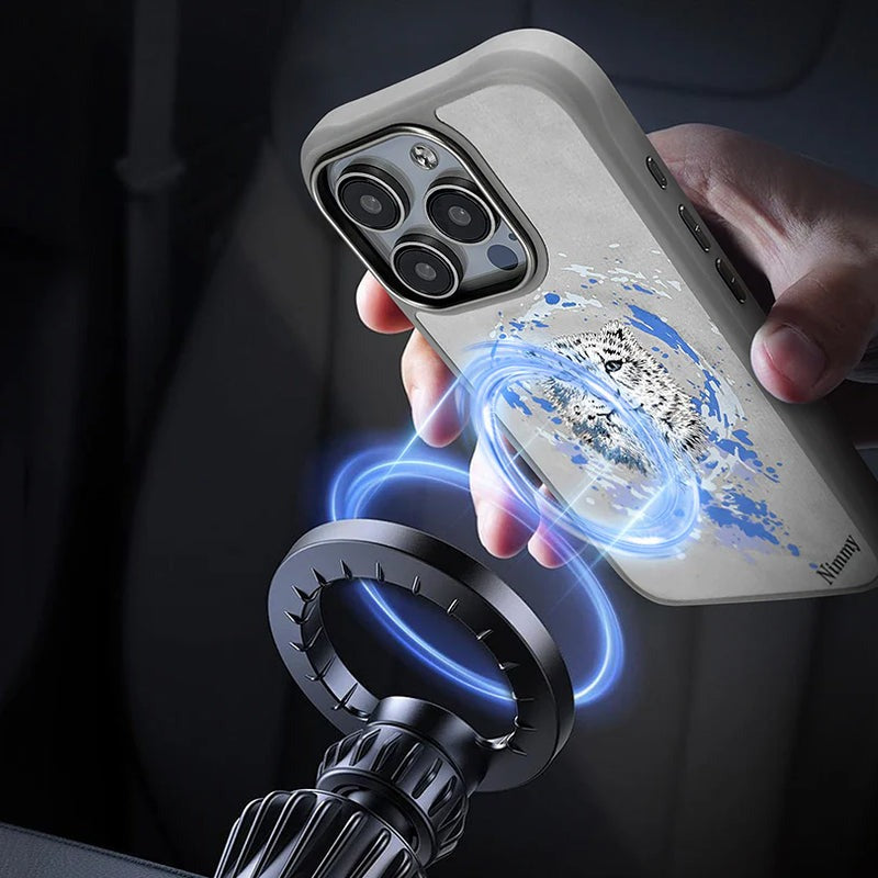 iPhone 16 Series Wild Animal 3D Embroidery MagSafe Case