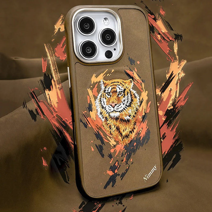 iPhone 16 Series Wild Animal 3D Embroidery MagSafe Case