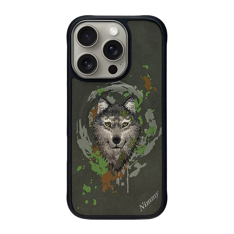 iPhone 16 Series Wild Animal 3D Embroidery MagSafe Case