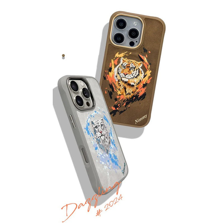 iPhone 16 Series Wild Animal 3D Embroidery MagSafe Case