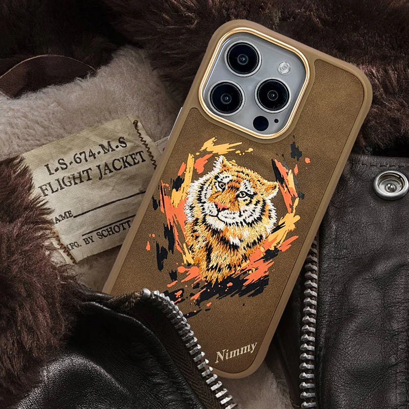 iPhone 16 Series Wild Animal 3D Embroidery MagSafe Case