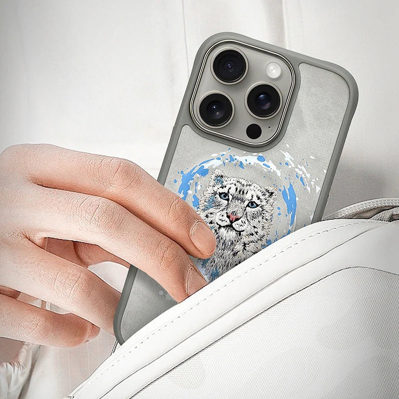 iPhone 16 Series Wild Animal 3D Embroidery MagSafe Case