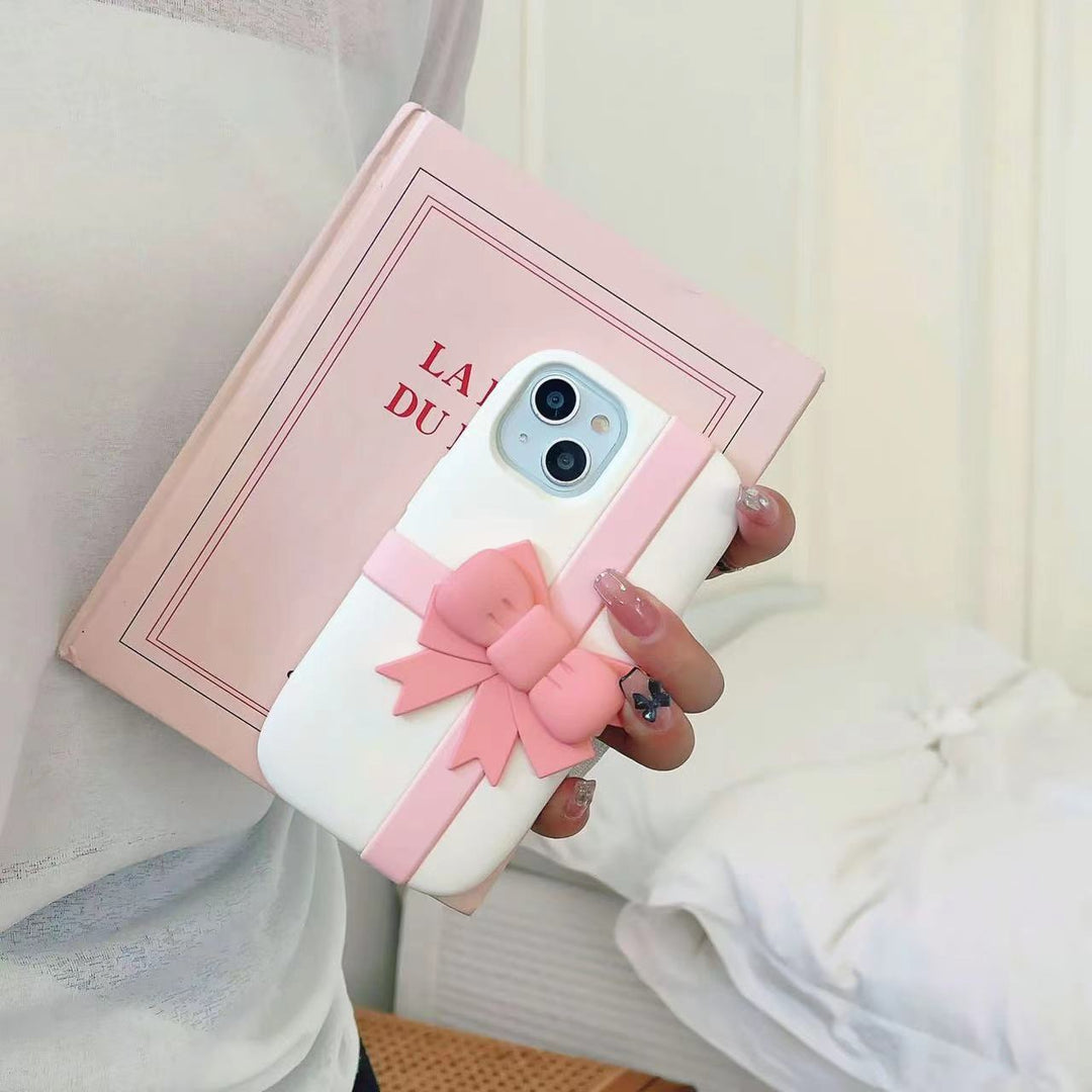 iPhone 15 Series Pink Bow Silicone Case Cover (White) – Case24x7.com iPhone 15 Series Pink Bow Silicone Case Cover (White) – Case24x7.com