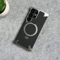 Samsung Galaxy Ultra Series Carbon Texture Frameless Metal Kickstand Case