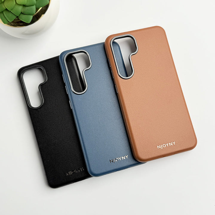 Samsung Galaxy S24 Leather Case With Alloy Camera Bumper