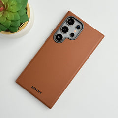 Samsung Galaxy S23 Ultra Leather Case With Alloy Camera Bumper