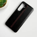 Samsung Galaxy S23 Middle Stitch PU Leather Side Chrome Case Cover