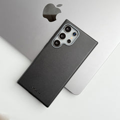 Samsung Galaxy S25 Ultra Leather Case With Alloy Camera Bumper