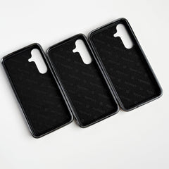 Samsung Galaxy S23 Middle Stitch PU Leather Side Chrome Case Cover