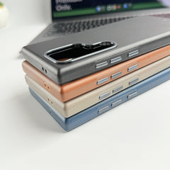 Samsung Galaxy S25 Ultra Leather Case With Alloy Camera Bumper