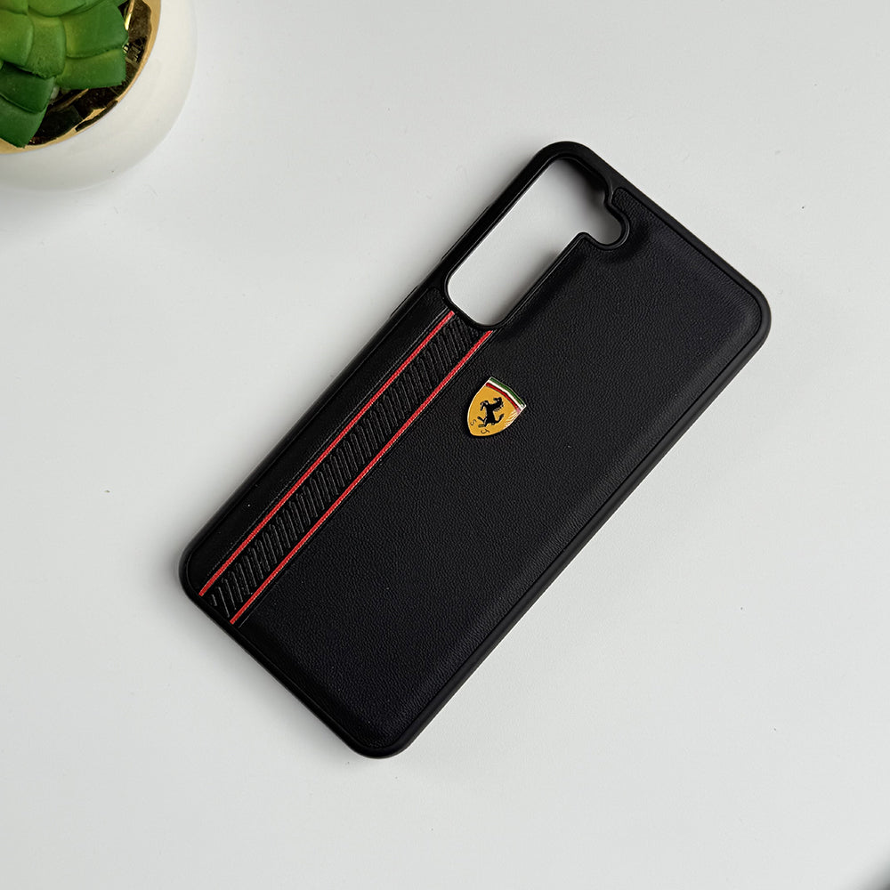 Samsung Galaxy S23 Plus FR Sports Side Stripe Leather (Black)
