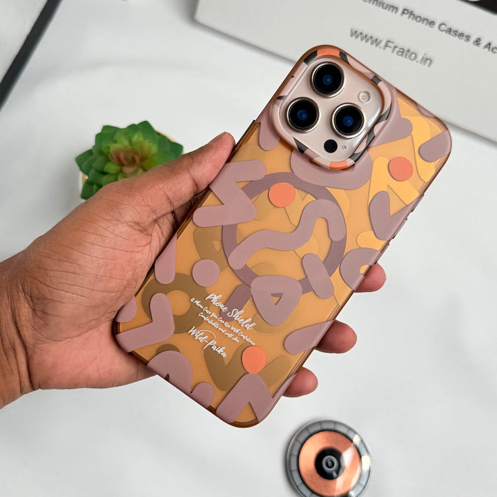 iPhone Geometric Graffiti Shockproof MagSafe Case Cover