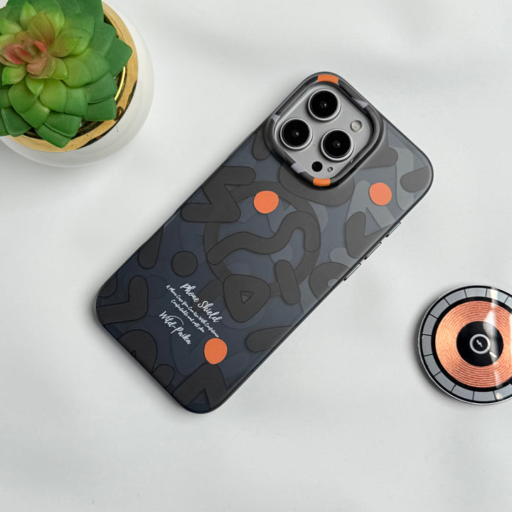 iPhone Geometric Graffiti Shockproof MagSafe Case Cover