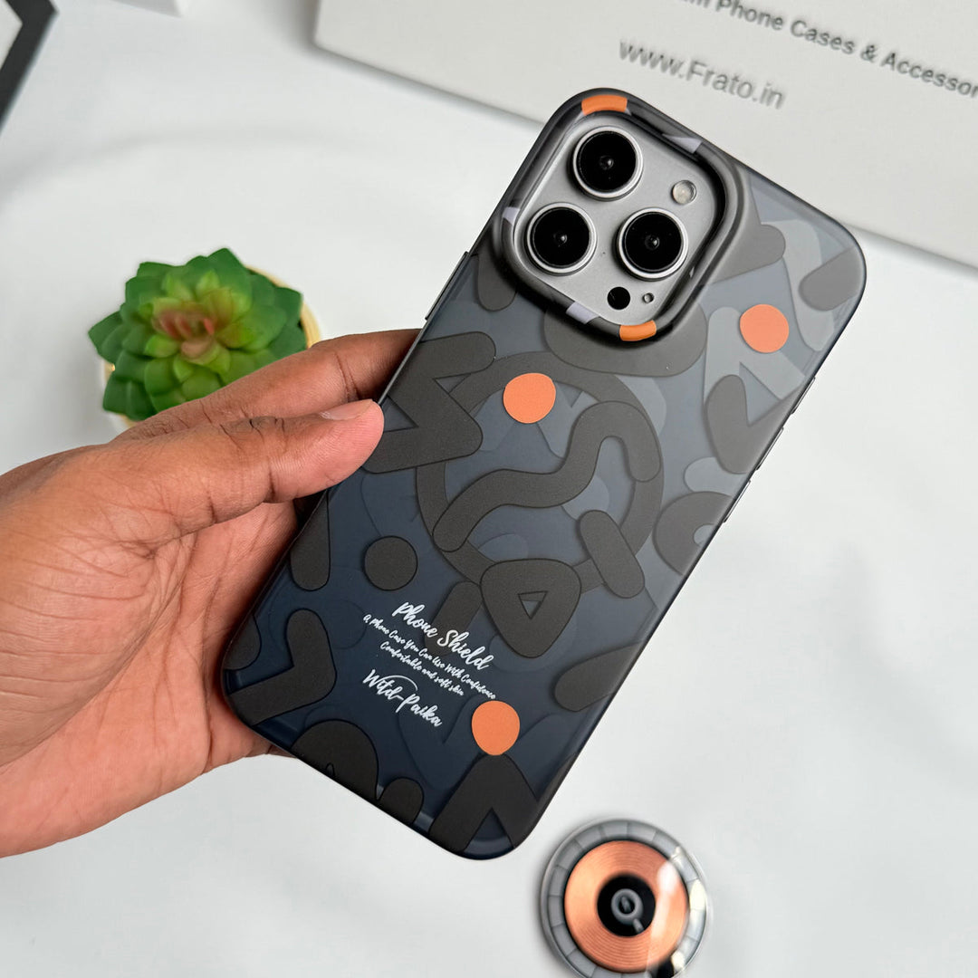 iPhone Geometric Graffiti Shockproof MagSafe Case Cover
