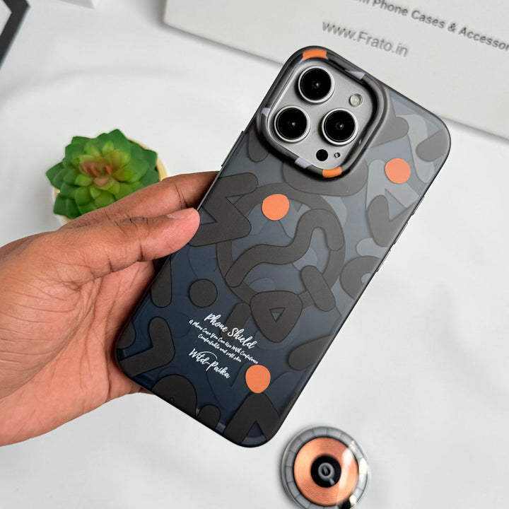 iPhone Geometric Graffiti Shockproof MagSafe Case Cover