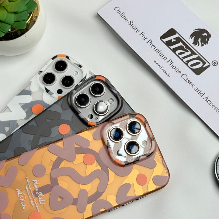 iPhone Geometric Graffiti Shockproof MagSafe Case Cover