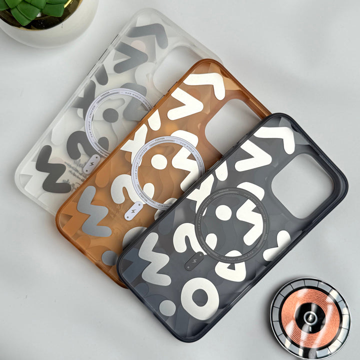 iPhone Geometric Graffiti Shockproof MagSafe Case Cover